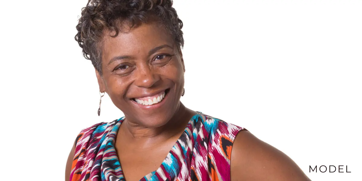 Woman Smiling after Coolsculpting