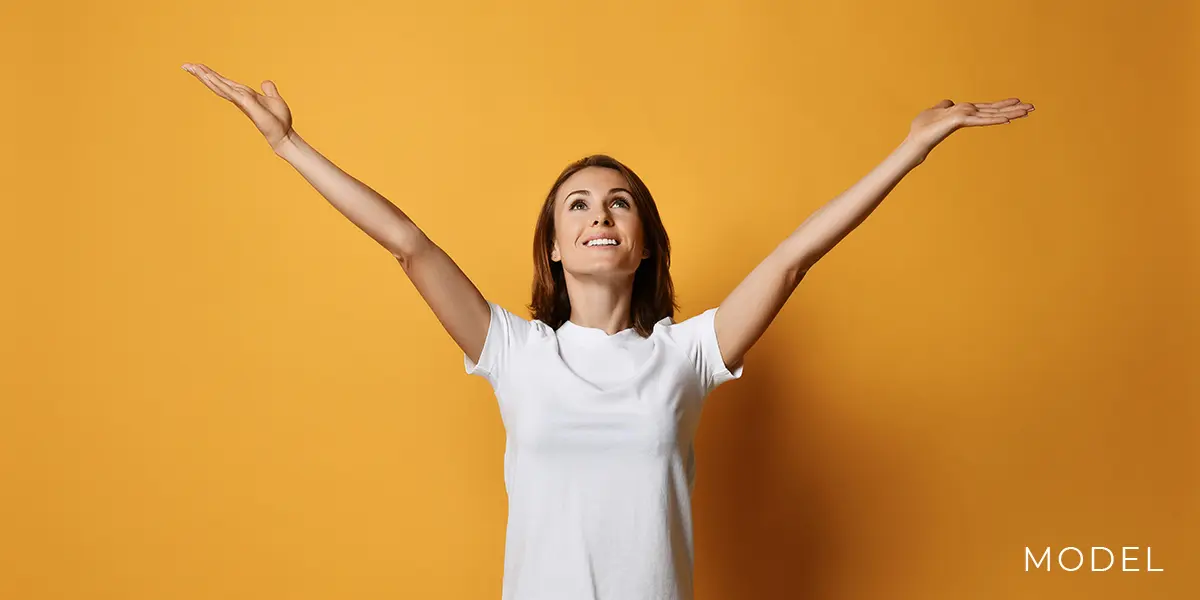 Thin Woman with Arms Outstretched