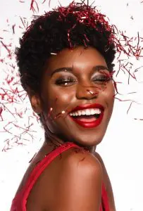 Hydrafacial Model Dances as Confetti Rains Down