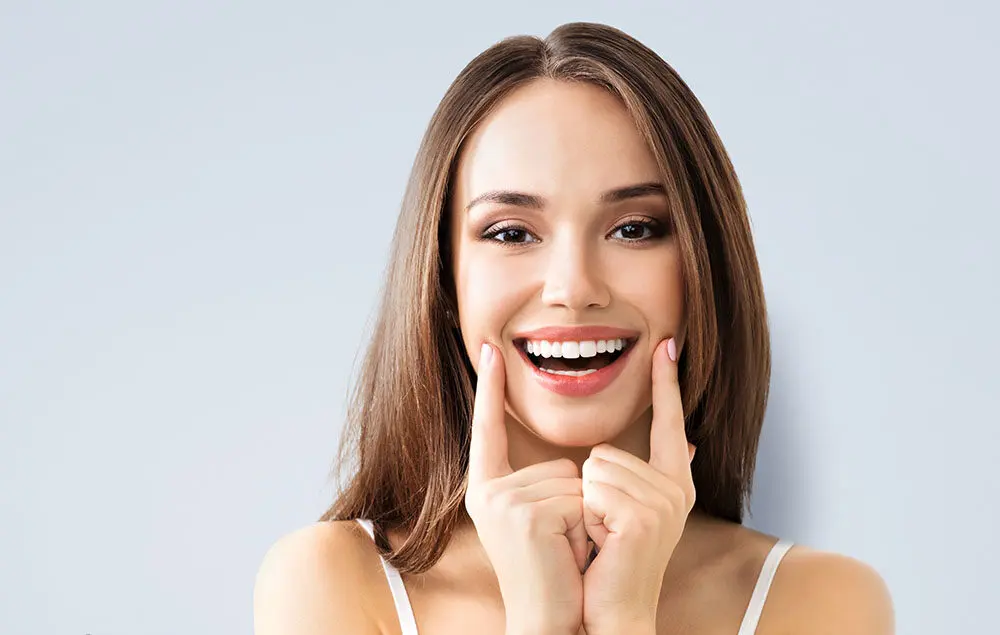 Female model for Intense Pulse Light (IPL) Photofacial Therapy.
