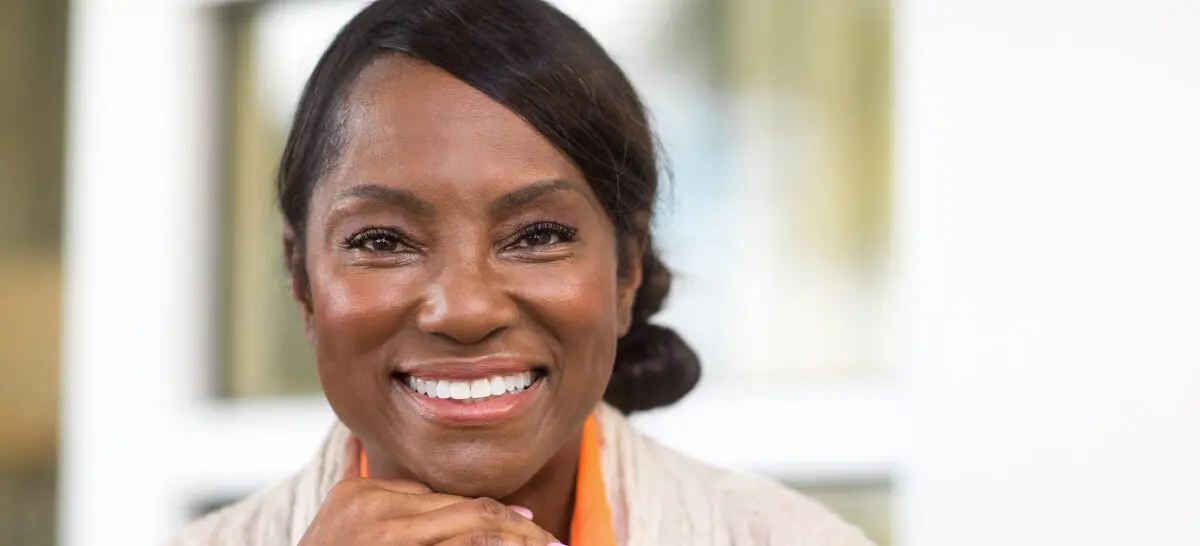 Black Woman Smiling after Injections