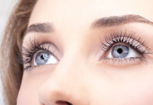 Model with Long, Healthy Eyelashes